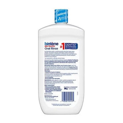Biotene, Dry Mouth Oral Rinse Fresh Mint, 33.8 Oz